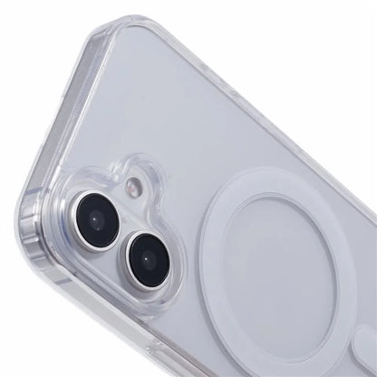 For iPhone 16 Plus Clear Case Acrylic+TPU Phone Cover Compatible with MagSafe