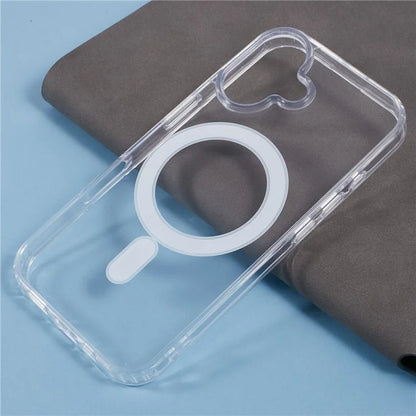 For iPhone 16 Plus Clear Case Acrylic+TPU Phone Cover Compatible with MagSafe