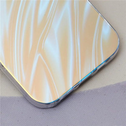 For iPhone 16 Plus Case Silicone+PC IMD Laser Texture Matte Phone Cover