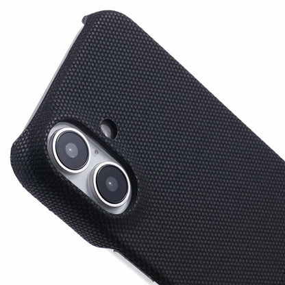 For iPhone 16 Plus Case PU Leather+PC Splicing Anti-Slip Phone Cover
