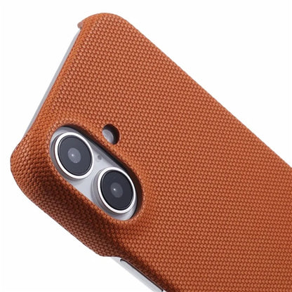 For iPhone 16 Plus Case PU Leather+PC Splicing Anti-Slip Phone Cover