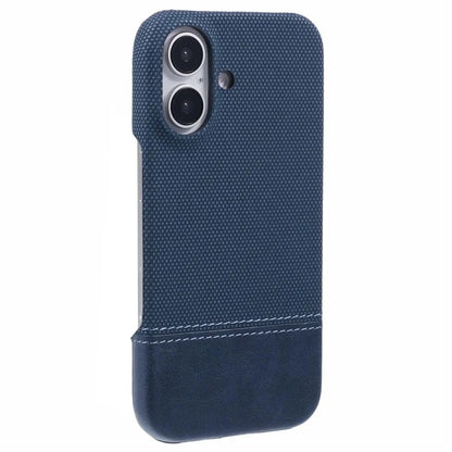 For iPhone 16 Plus Case PU Leather+PC Splicing Anti-Slip Phone Cover