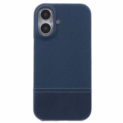 For iPhone 16 Plus Case PU Leather+PC Splicing Anti-Slip Phone Cover