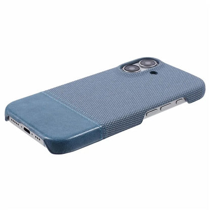 For iPhone 16 Plus Case PU Leather+PC Splicing Anti-Slip Phone Cover