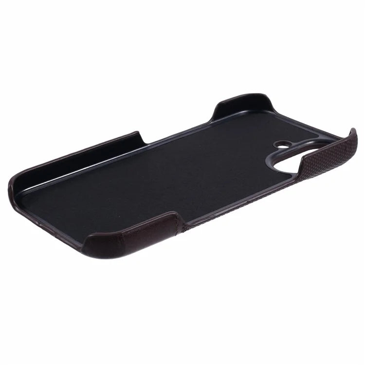 For iPhone 16 Plus Case PU Leather+PC Splicing Anti-Slip Phone Cover