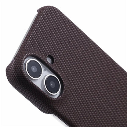 For iPhone 16 Plus Case PU Leather+PC Splicing Anti-Slip Phone Cover