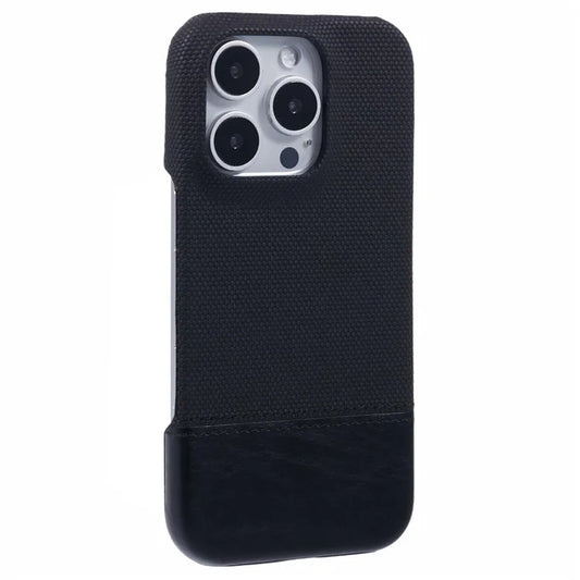 For iPhone 16 Pro Max Case PU Leather+PC Splicing Anti-Slip Phone Cover