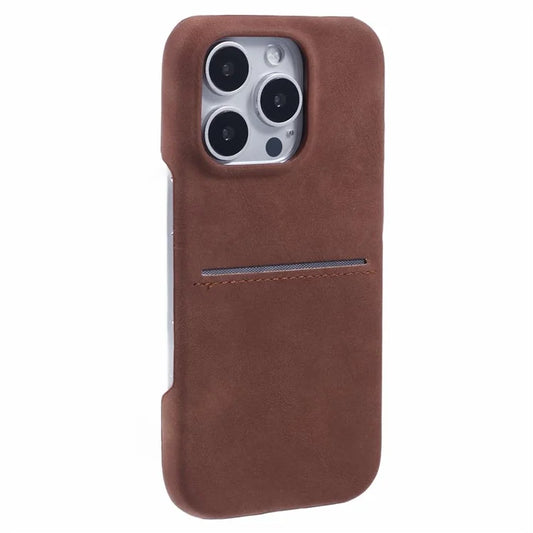 For iPhone 16 Pro Max Case Skin-Touch Leather+PC Phone Cover with Card Slot