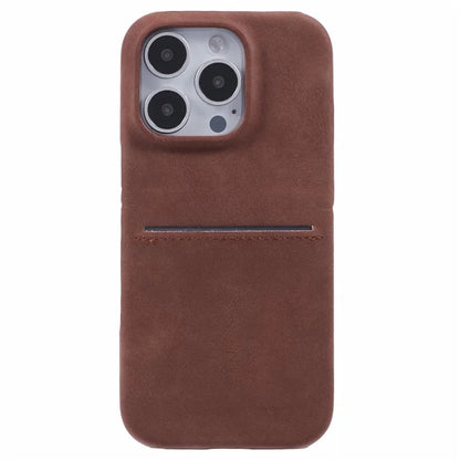 For iPhone 16 Pro Max Case Skin-Touch Leather+PC Phone Cover with Card Slot