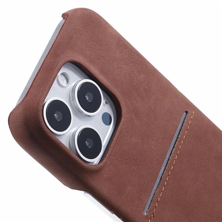 For iPhone 16 Pro Max Case Skin-Touch Leather+PC Phone Cover with Card Slot