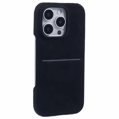 For iPhone 16 Pro Max Case Skin-Touch Leather+PC Phone Cover with Card Slot
