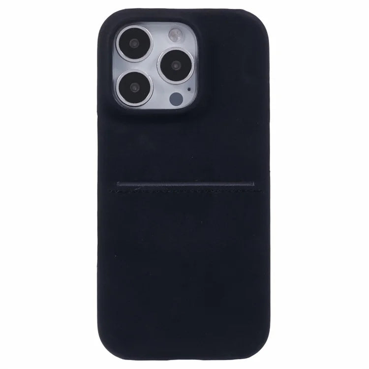 For iPhone 16 Pro Max Case Skin-Touch Leather+PC Phone Cover with Card Slot