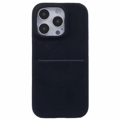 For iPhone 16 Pro Max Case Skin-Touch Leather+PC Phone Cover with Card Slot