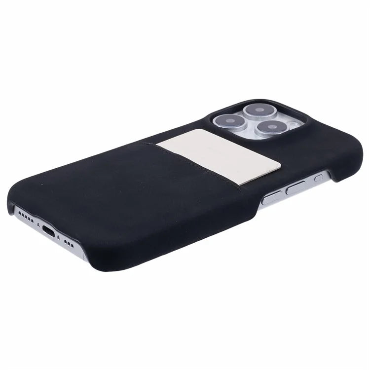 For iPhone 16 Pro Max Case Skin-Touch Leather+PC Phone Cover with Card Slot