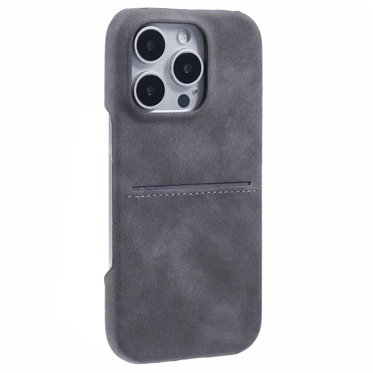 For iPhone 16 Pro Max Case Skin-Touch Leather+PC Phone Cover with Card Slot