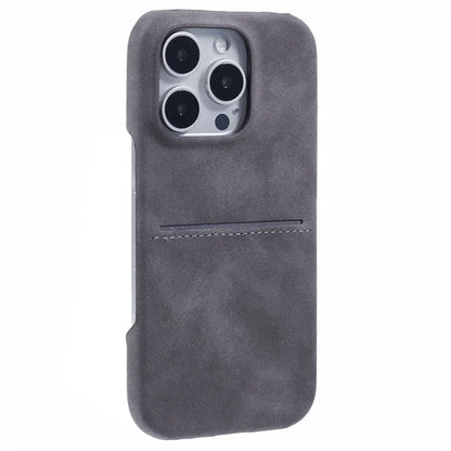 For iPhone 16 Pro Max Case Skin-Touch Leather+PC Phone Cover with Card Slot