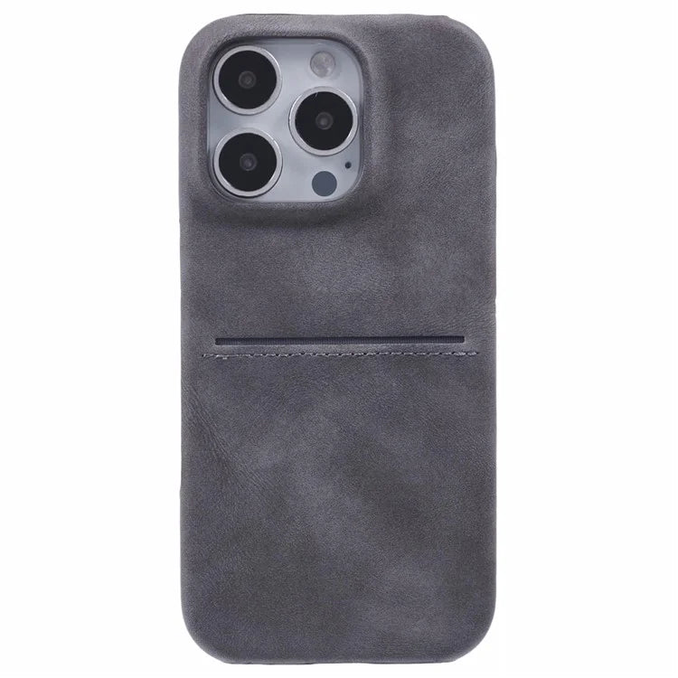 For iPhone 16 Pro Max Case Skin-Touch Leather+PC Phone Cover with Card Slot