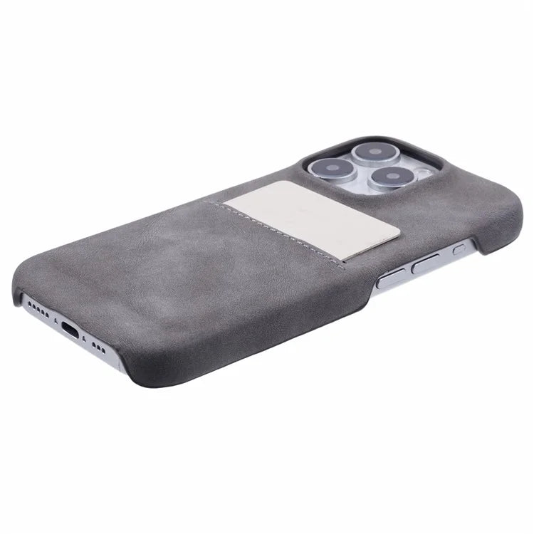 For iPhone 16 Pro Max Case Skin-Touch Leather+PC Phone Cover with Card Slot