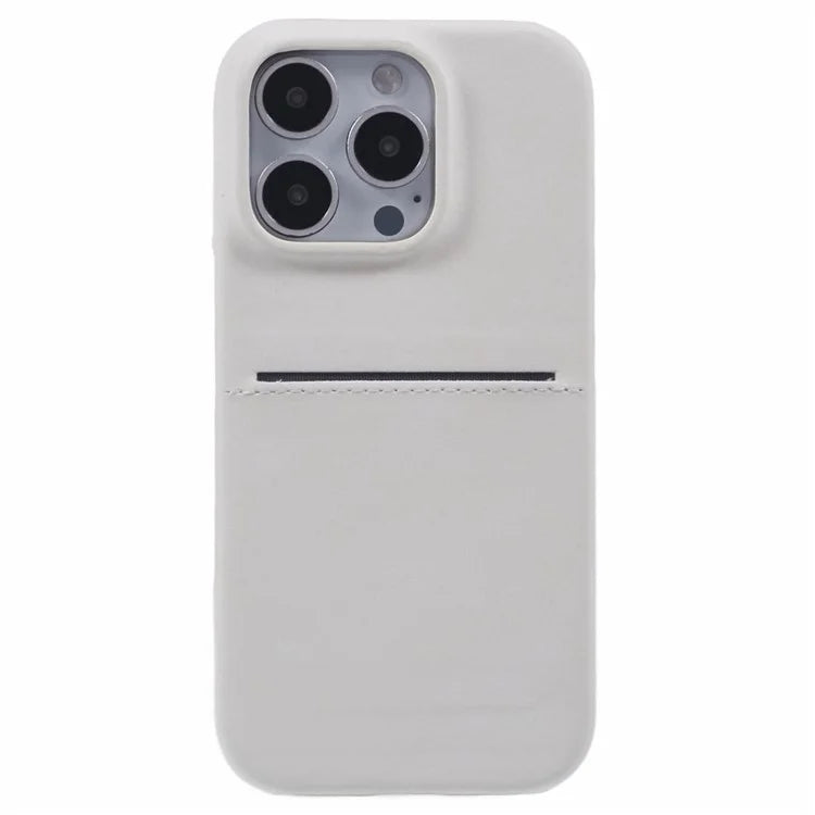 For iPhone 16 Pro Max Case Skin-Touch Leather+PC Phone Cover with Card Slot