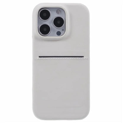 For iPhone 16 Pro Max Case Skin-Touch Leather+PC Phone Cover with Card Slot