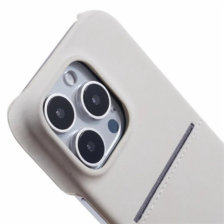 For iPhone 16 Pro Max Case Skin-Touch Leather+PC Phone Cover with Card Slot