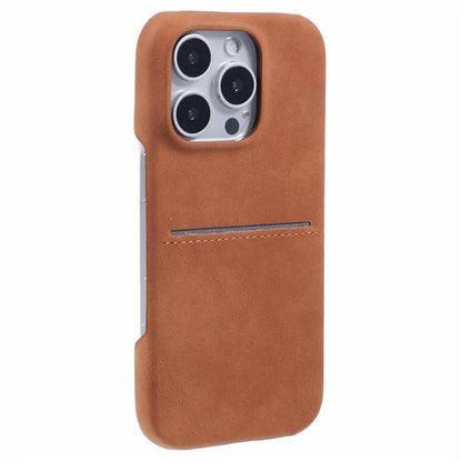 For iPhone 16 Pro Max Case Skin-Touch Leather+PC Phone Cover with Card Slot