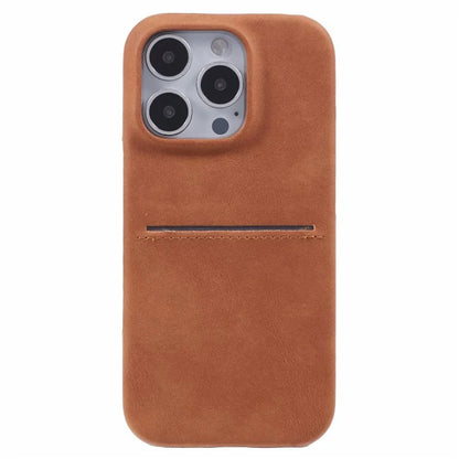 For iPhone 16 Pro Max Case Skin-Touch Leather+PC Phone Cover with Card Slot