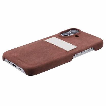 For iPhone 16 Plus Case Skin-Touch Leather+PC Phone Cover with Card Slot