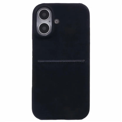 For iPhone 16 Plus Case Skin-Touch Leather+PC Phone Cover with Card Slot