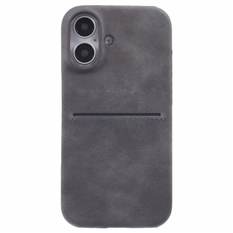 For iPhone 16 Plus Case Skin-Touch Leather+PC Phone Cover with Card Slot