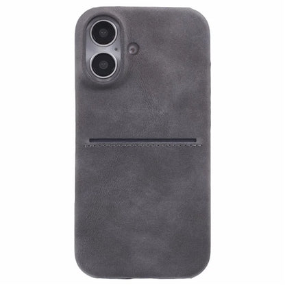 For iPhone 16 Plus Case Skin-Touch Leather+PC Phone Cover with Card Slot