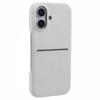 For iPhone 16 Plus Case Skin-Touch Leather+PC Phone Cover with Card Slot