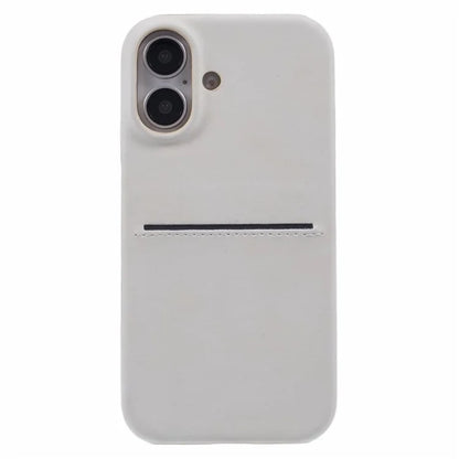 For iPhone 16 Plus Case Skin-Touch Leather+PC Phone Cover with Card Slot