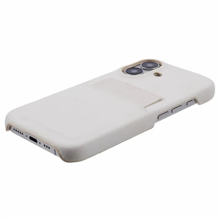 For iPhone 16 Plus Case Skin-Touch Leather+PC Phone Cover with Card Slot