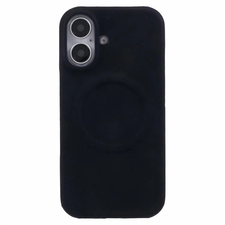 For iPhone 16 Plus Case Compatible with MagSafe Skin-Touch Leather+PC Back Cover