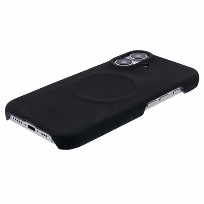 For iPhone 16 Plus Case Compatible with MagSafe Skin-Touch Leather+PC Back Cover