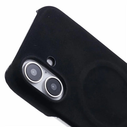 For iPhone 16 Plus Case Compatible with MagSafe Skin-Touch Leather+PC Back Cover