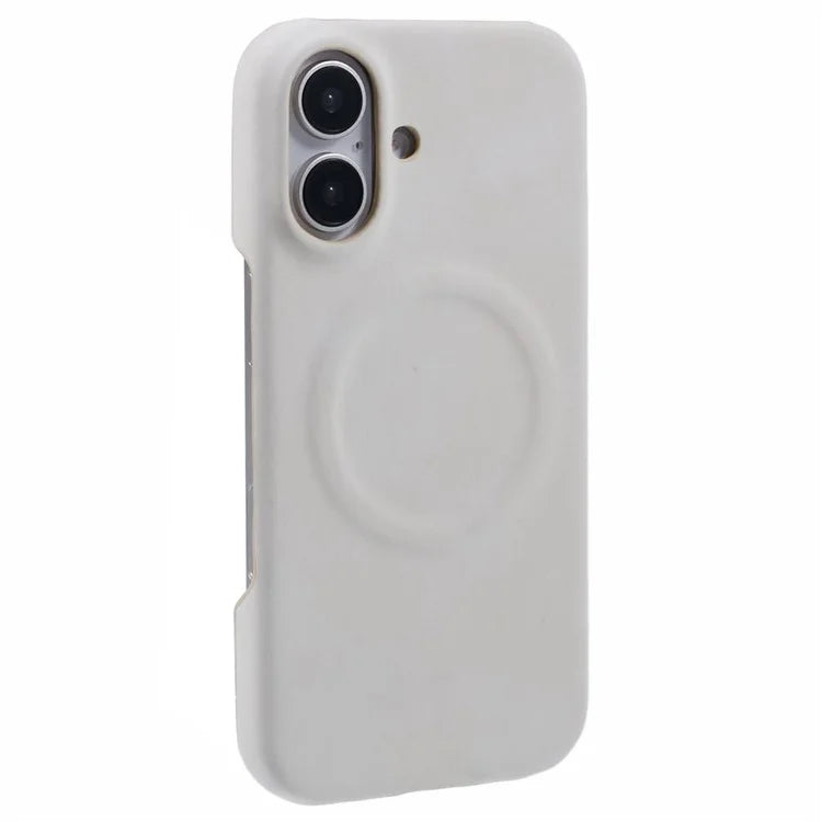 For iPhone 16 Plus Case Compatible with MagSafe Skin-Touch Leather+PC Back Cover