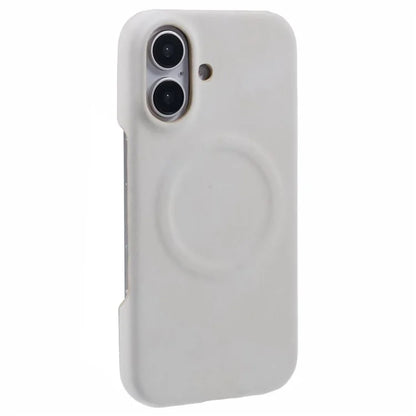 For iPhone 16 Plus Case Compatible with MagSafe Skin-Touch Leather+PC Back Cover