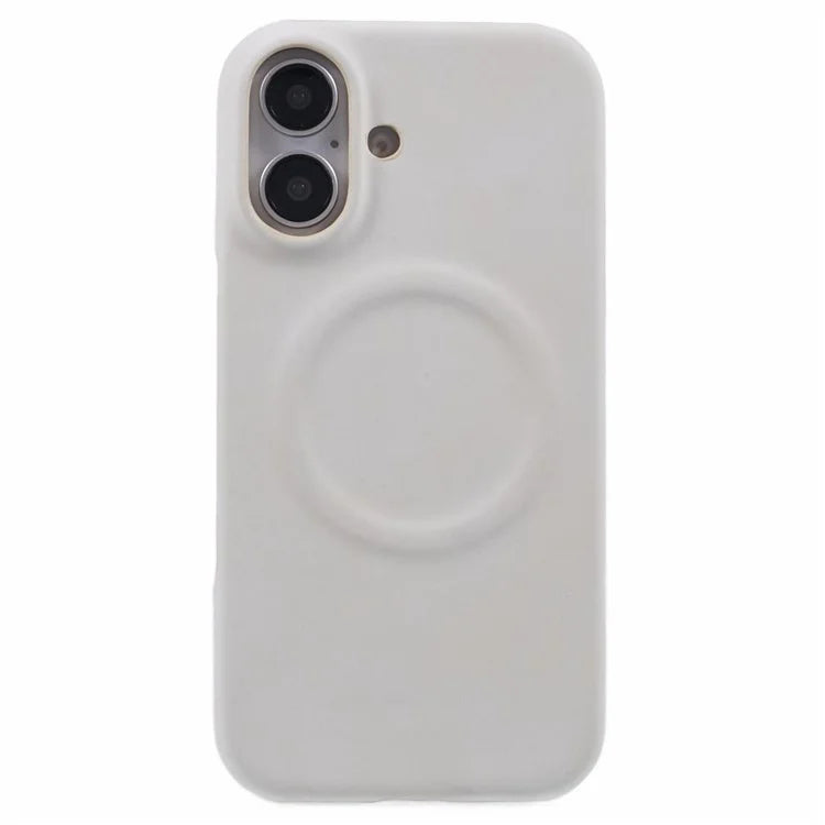 For iPhone 16 Plus Case Compatible with MagSafe Skin-Touch Leather+PC Back Cover