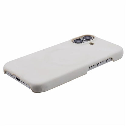 For iPhone 16 Plus Case Compatible with MagSafe Skin-Touch Leather+PC Back Cover