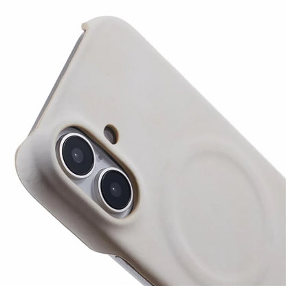 For iPhone 16 Plus Case Compatible with MagSafe Skin-Touch Leather+PC Back Cover