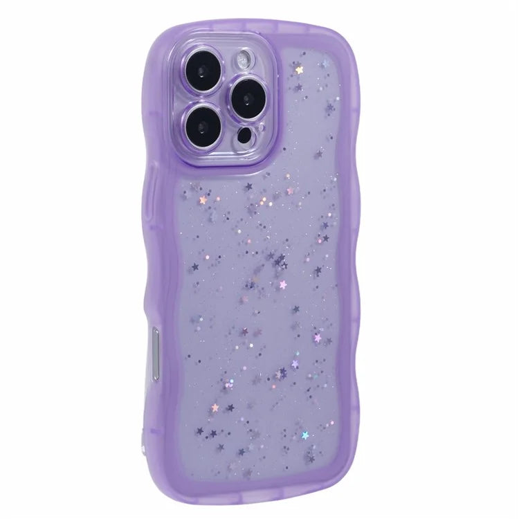 JTW Series for iPhone 16 Pro TPU Case Shockproof Epoxy Phone Cover Wavy Edge