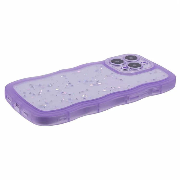 JTW Series for iPhone 16 Pro TPU Case Shockproof Epoxy Phone Cover Wavy Edge