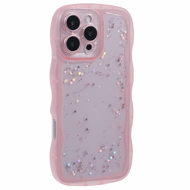 JTW Series for iPhone 16 Pro TPU Case Shockproof Epoxy Phone Cover Wavy Edge