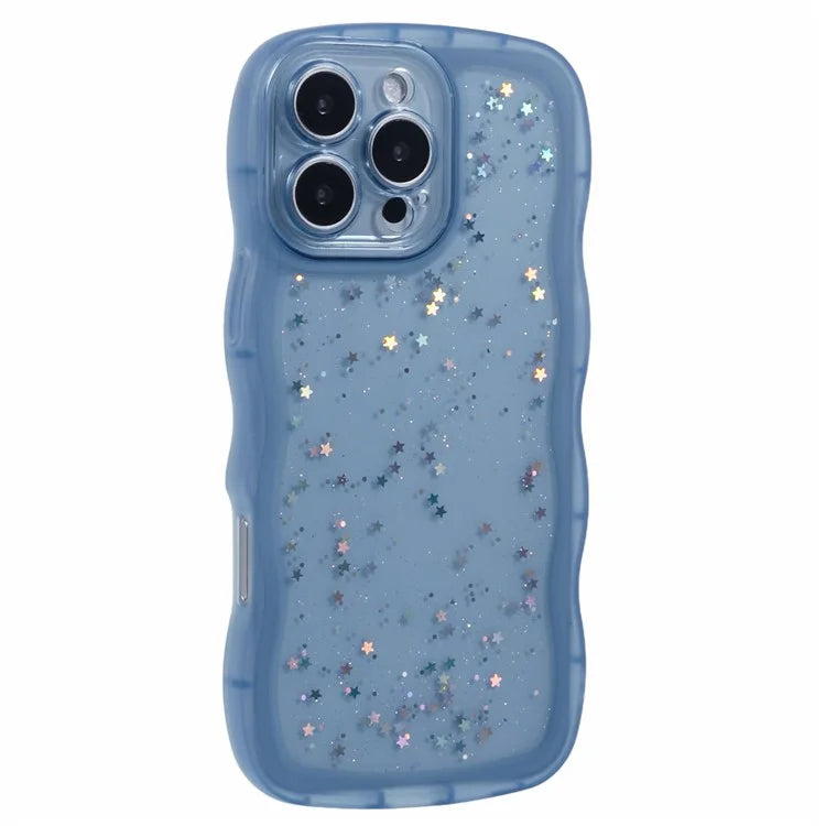JTW Series for iPhone 16 Pro TPU Case Shockproof Epoxy Phone Cover Wavy Edge