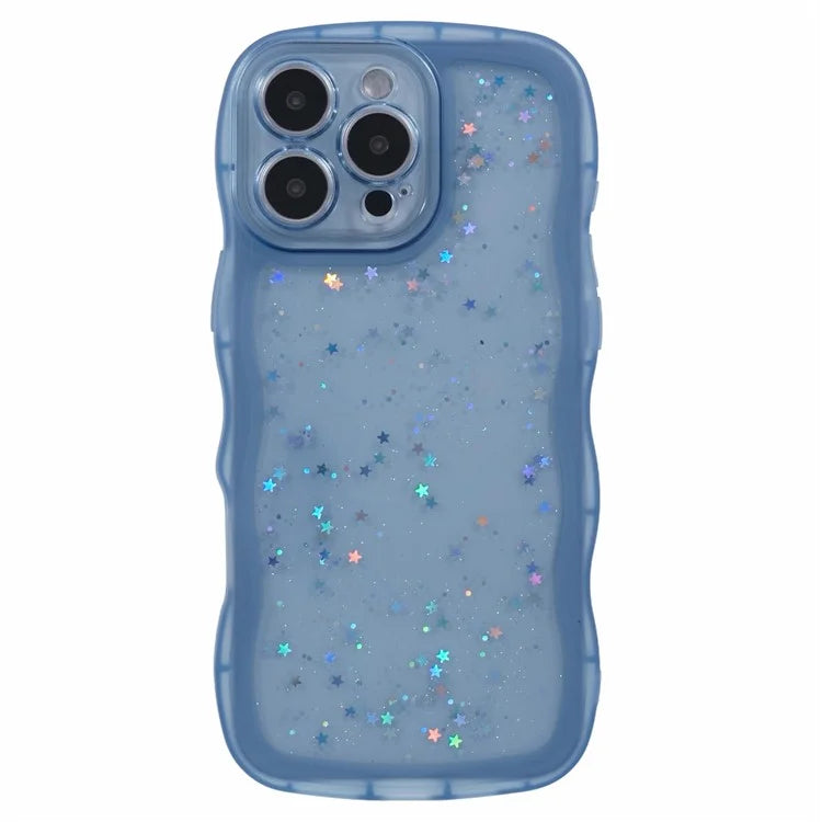 JTW Series for iPhone 16 Pro TPU Case Shockproof Epoxy Phone Cover Wavy Edge