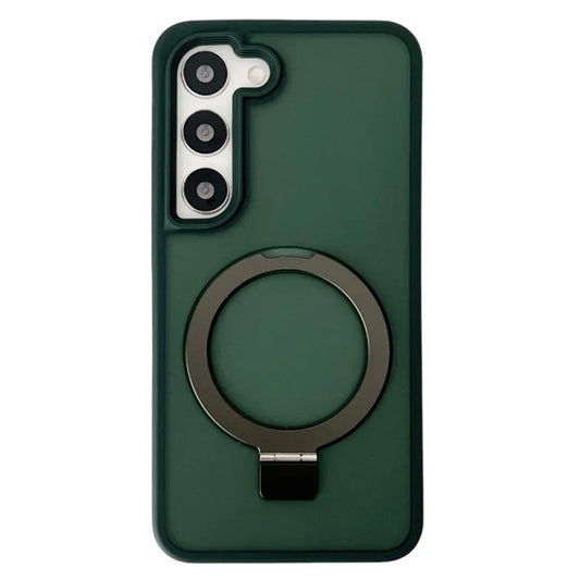 For Samsung Galaxy S23+ Case Compatible with MagSafe Skin-Touch TPU+PC Kickstand Phone Cover