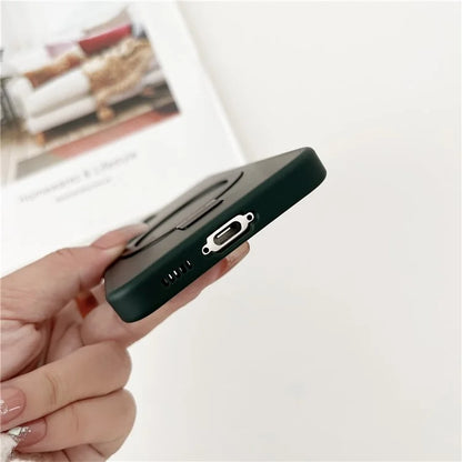 For Samsung Galaxy S23+ Case Compatible with MagSafe Skin-Touch TPU+PC Kickstand Phone Cover