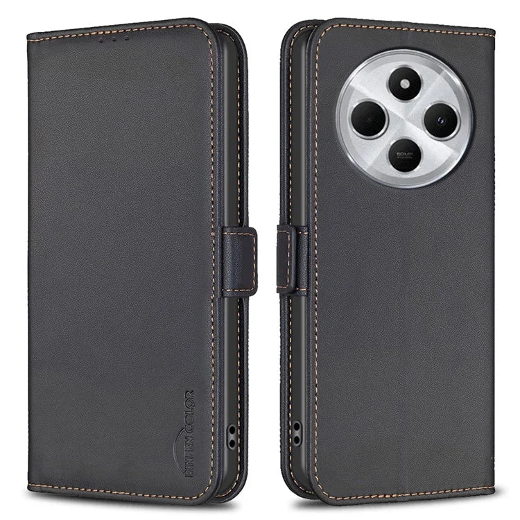 BINFEN COLOR BF31 For Xiaomi Redmi 14C 4G Case PU Leather Flip Folio Phone Wallet Cover
